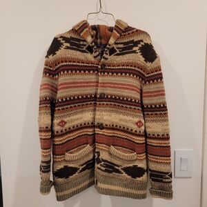Womens American Eagle Wool Blend  Southwestern Aztec  Cardigan, Heavy, Size XS
